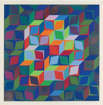 VICTOR VASARELY Group of 4 color screenprints.